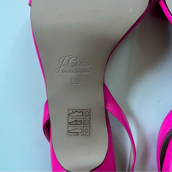 J.Crew Slingback sandals in leather neon pink - Picture 7 of 12